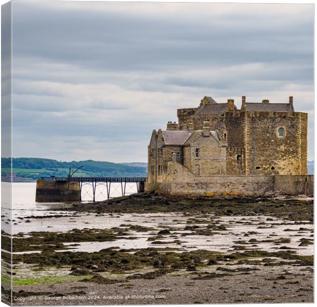 Blackness Castle at Low Tide Canvas Print by George Robertson