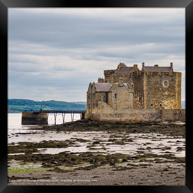 Blackness Castle at Low Tide Framed Print by George Robertson