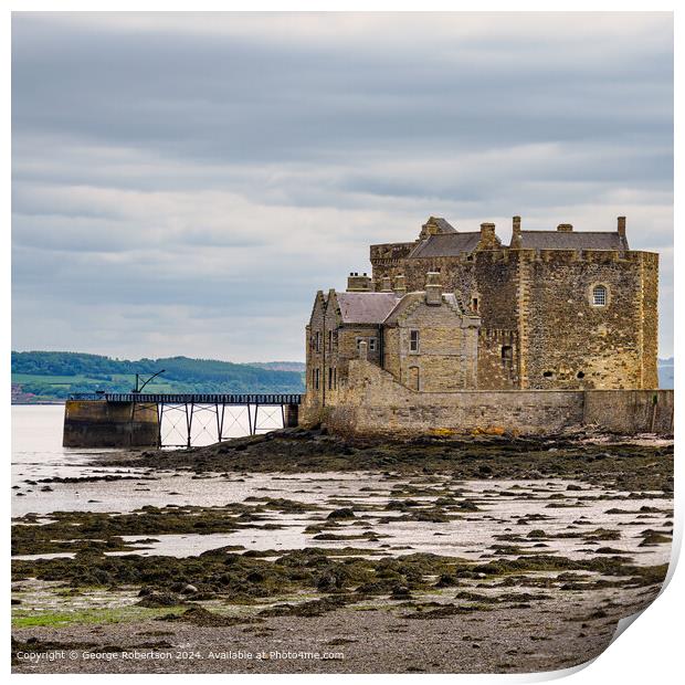Blackness Castle at Low Tide Print by George Robertson