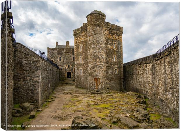 Blackness Castle Courtyard Architecture Canvas Print by George Robertson