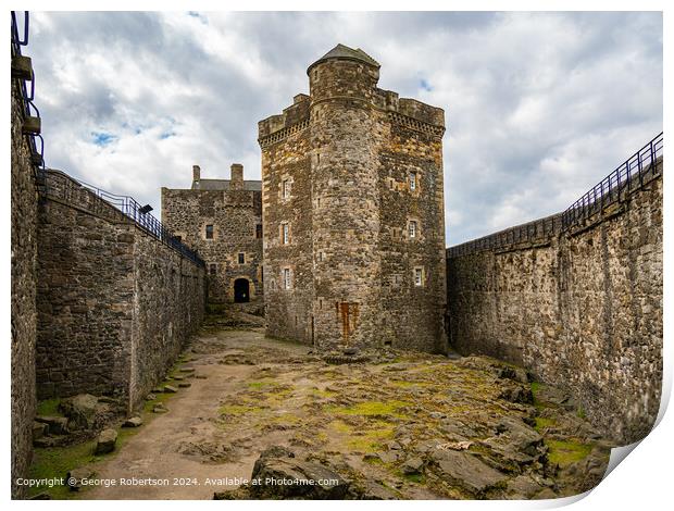 Blackness Castle Courtyard Architecture Print by George Robertson