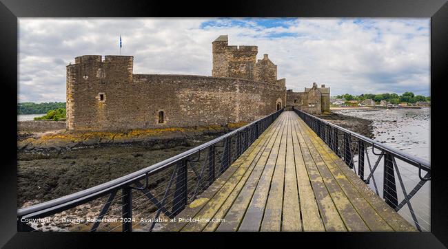 Blackness Castle Pier Architecture Framed Print by George Robertson