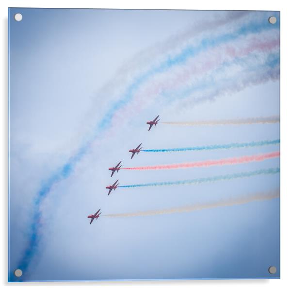 Red Arrows Jet Flight Acrylic by Jason Thompson