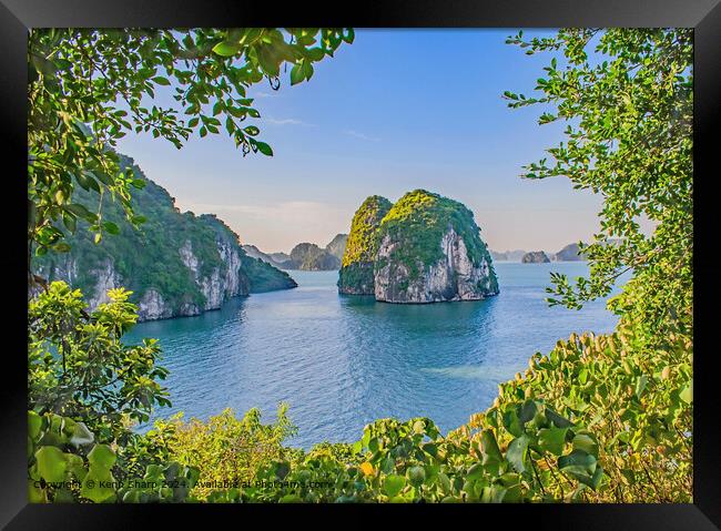 Halong Bay Karst Seascape Framed Print by Kenn Sharp