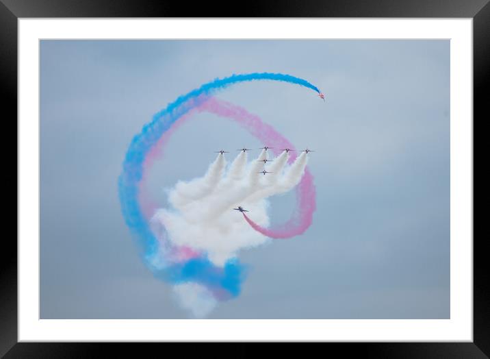 Red Arrows Air Show Display Framed Mounted Print by Jason Thompson