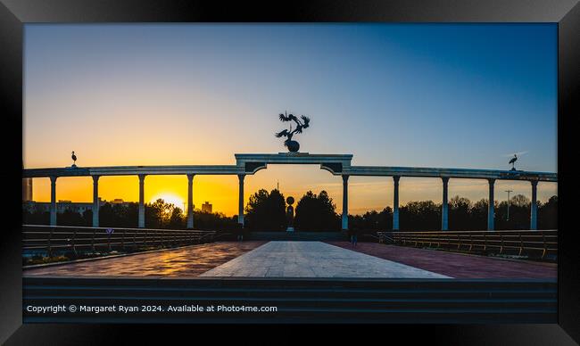 Tashkent Sunset Spectacle Framed Print by Margaret Ryan