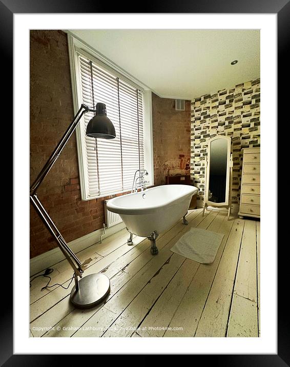 Elegant Bathroom Framed Mounted Print by Graham Lathbury