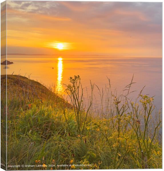 Jurassic Coastline Sunrise Canvas Print by Graham Lathbury