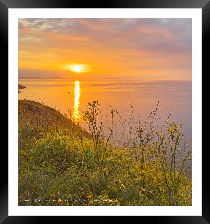 Jurassic Coastline Sunrise Framed Mounted Print by Graham Lathbury