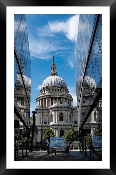 St Paul's Cathedral, Ludgate Hill Cityscape Framed Mounted Print by Tom Lloyd