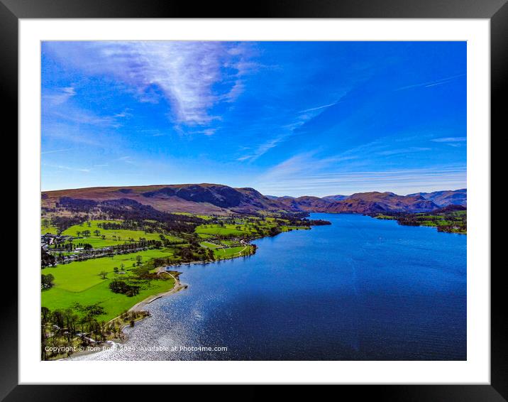 Ullswater Lake Aerial Landscape Framed Mounted Print by Tom Roth