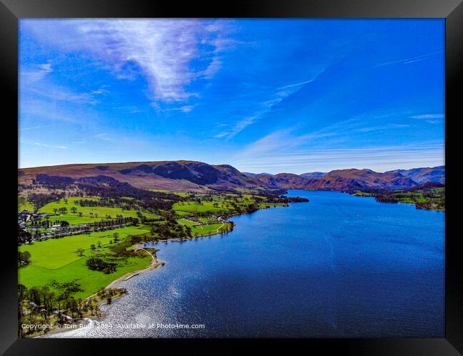 Ullswater Lake Aerial Landscape Framed Print by Tom Roth