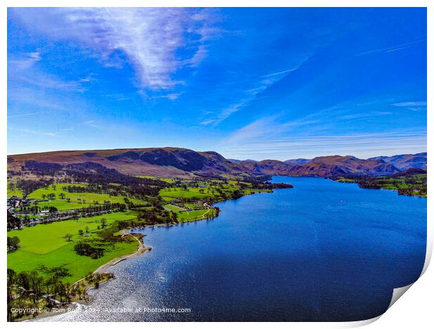 Ullswater Lake Aerial Landscape Print by Tom Roth