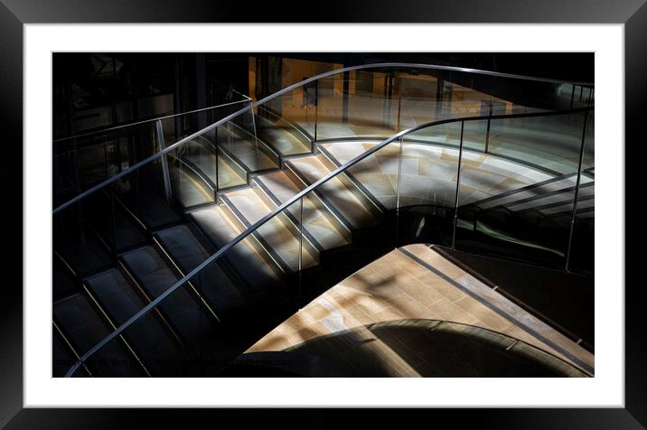 Ludgate Hill Architecture: Light, Shadow, Curves Framed Mounted Print by Tom Lloyd