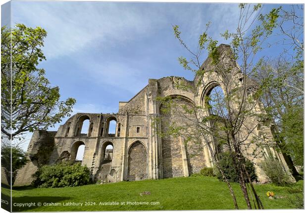 Malmesbury Abbey Architecture Canvas Print by Graham Lathbury