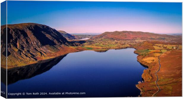 Crummock Water Aerial View Canvas Print by Tom Roth