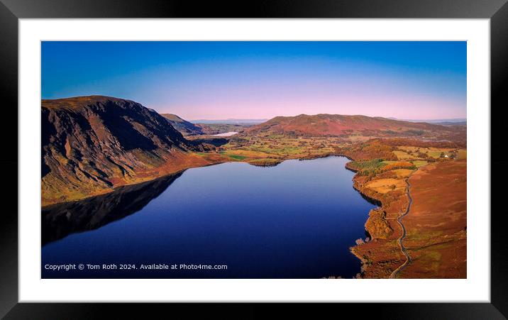Crummock Water Aerial View Framed Mounted Print by Tom Roth