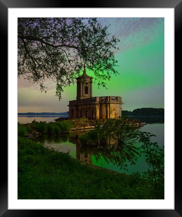 Normanton Church Northern Lights Framed Mounted Print by Jason Thompson