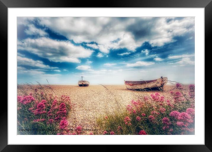 Wooden Boats at Aldeburgh beach Framed Mounted Print by Aj’s Images