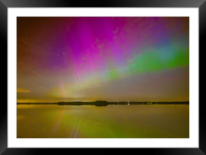 Aurora Borealis Night Sky Framed Mounted Print by Jason Thompson