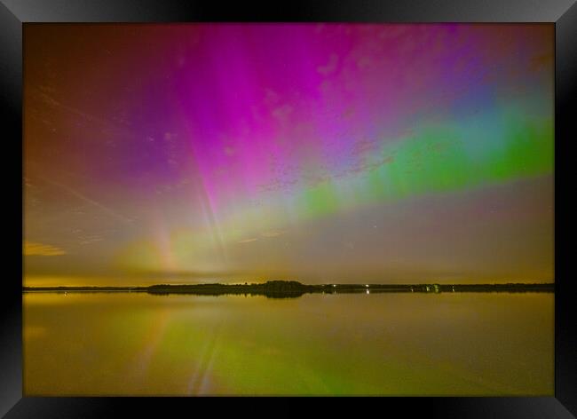 Aurora Borealis Night Sky Framed Print by Jason Thompson