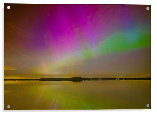 Aurora Borealis Night Sky Acrylic by Jason Thompson