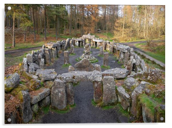 Druids Temple Landscape - Stone Circle, Cemetery, Ruins Acrylic by Jason Thompson