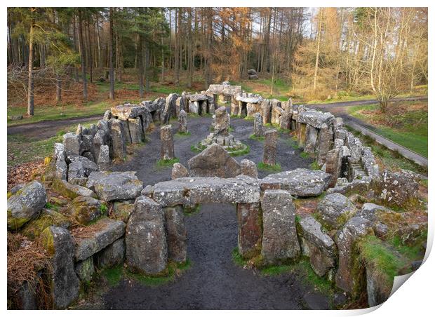 Druids Temple Landscape - Stone Circle, Cemetery, Ruins Print by Jason Thompson