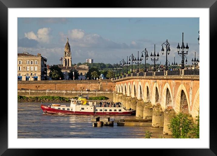 Bordeaux Cityscape River Garonne Framed Mounted Print by Martyn Arnold
