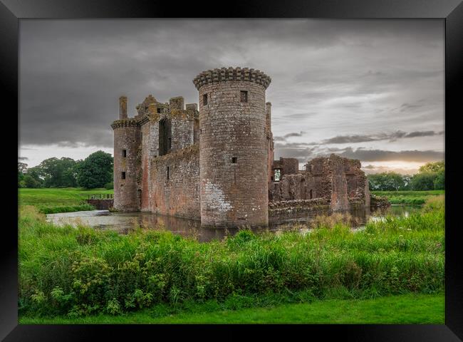 Caerlaverock Castle Architecture Sky Framed Print by Jason Thompson