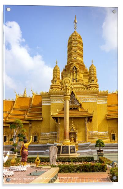 Temple at The Ancient City Bangkok Acrylic by Jim Monk