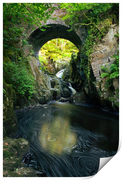 Dumfries Waterfall Long Exposure Print by christian maltby