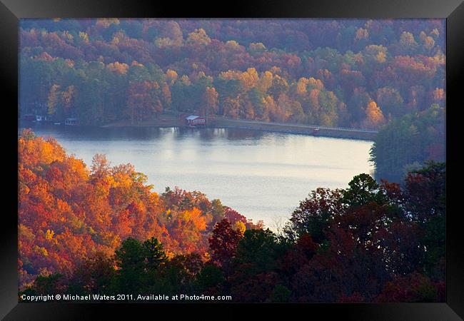 Autumn Lake Framed Print by Michael Waters Photography