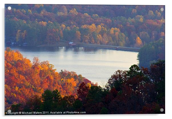 Autumn Lake Acrylic by Michael Waters Photography