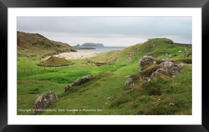 Bosta Beach Iron Age Landscape Framed Mounted Print by Chris Mobberley