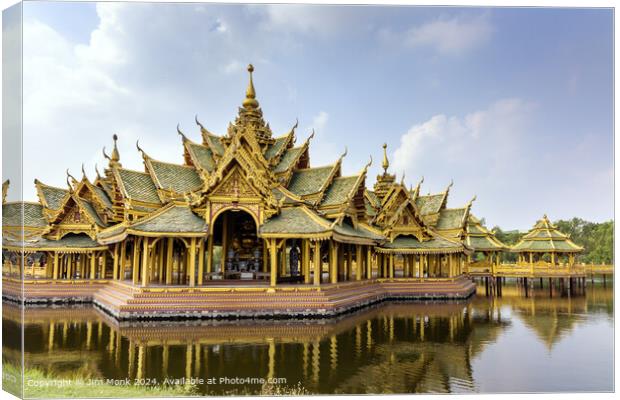 Pavilion Temple at The Ancient City Bangkok Canvas Print by Jim Monk