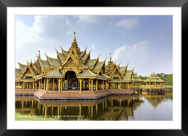 Pavilion Temple at The Ancient City Bangkok Framed Mounted Print by Jim Monk