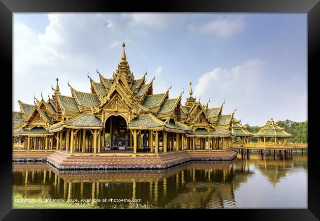 Pavilion Temple at The Ancient City Bangkok Framed Print by Jim Monk