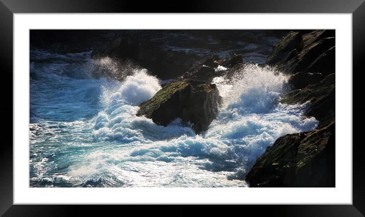 Butt of Lewis Waves Framed Mounted Print by Chris Mobberley