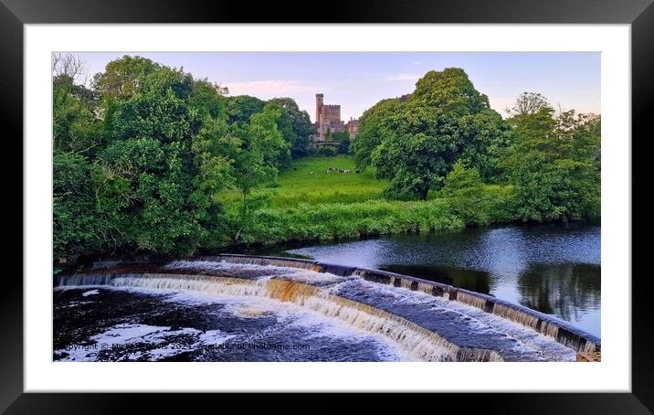 Hornby Castle and Weir Framed Mounted Print by Michele Davis