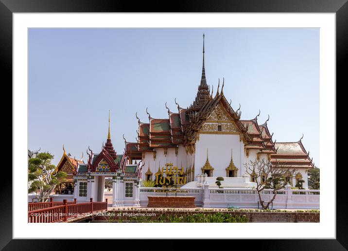 The Grand Palace in Ancient City, Bangkok Framed Mounted Print by Jim Monk