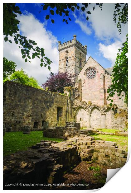 Culross Abbey Ruins, Scotland Print by Douglas Milne