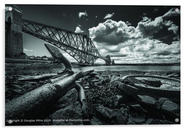 The Mighty Forth Bridge Acrylic by Douglas Milne