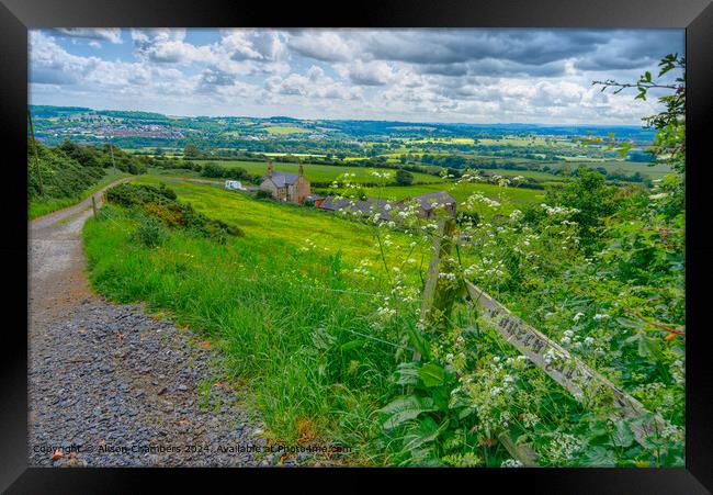 Church Hill Farm Emley  Framed Print by Alison Chambers