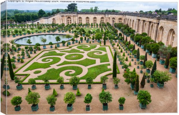 The Orangerie Palace of Versailles Gardens, France Canvas Print by Angus McComiskey