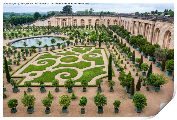 The Orangerie Palace of Versailles Gardens, France Print by Angus McComiskey