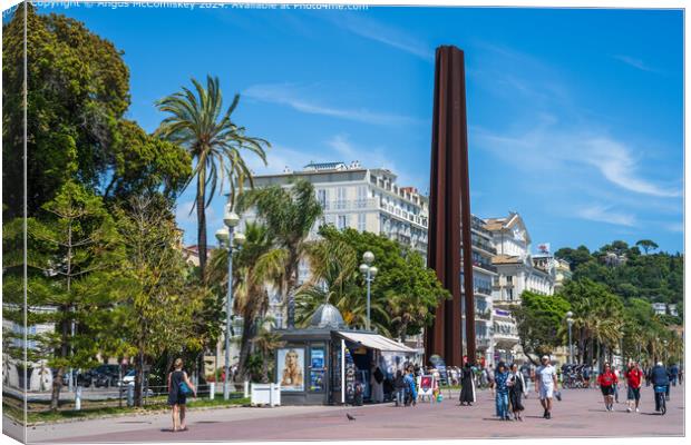 Promenade des Anglais in Nice, French Riviera Canvas Print by Angus McComiskey