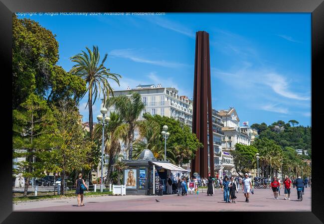 Promenade des Anglais in Nice, French Riviera Framed Print by Angus McComiskey