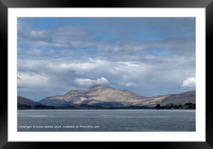 Ben Lomond Loch Lomond View Framed Mounted Print by Kevin Wailes