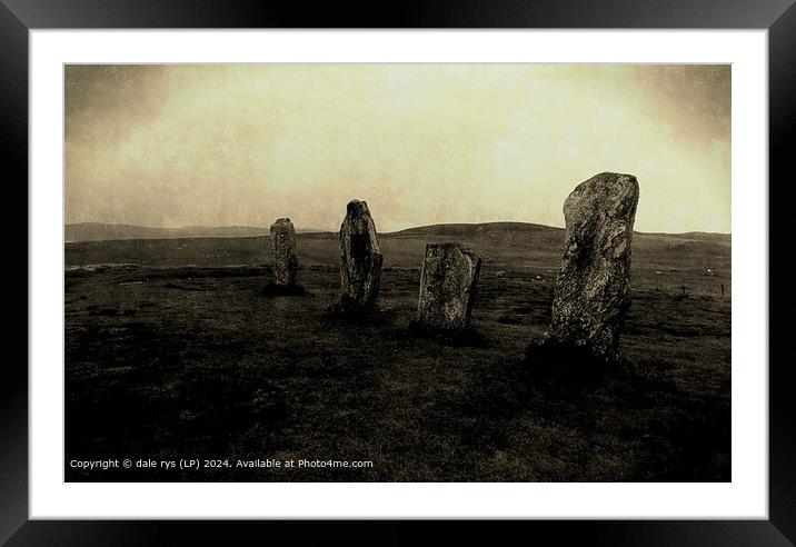 Mystical Standing Stones Isle of Lewis Callanish Stones Framed Mounted Print by dale rys (LP)